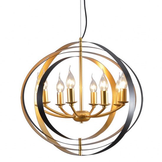 Люстра Spherium Chandelier Черный Золотой Люстра Spherium Chandelier Черный Золотой в Костроме | Loft Concept