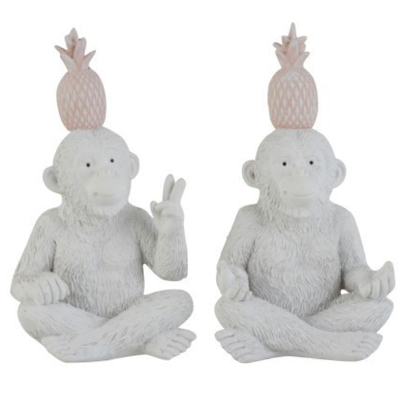 Набор статуэток Monkeys Figurine Светло-серый Набор статуэток Monkeys Figurine Светло-серый в Костроме | Loft Concept