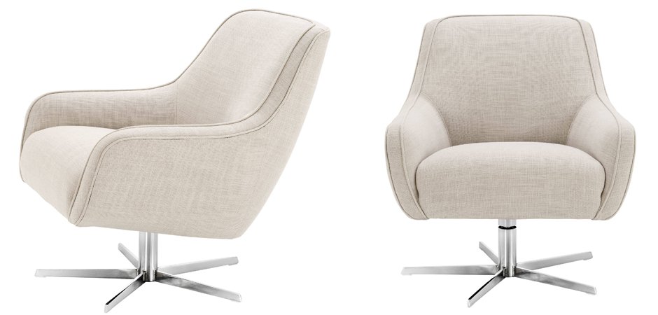 Кресло Eichholtz Swivel Chair Serena Natural Кресло Eichholtz Swivel Chair Serena Natural - Loft-Concept в Костроме