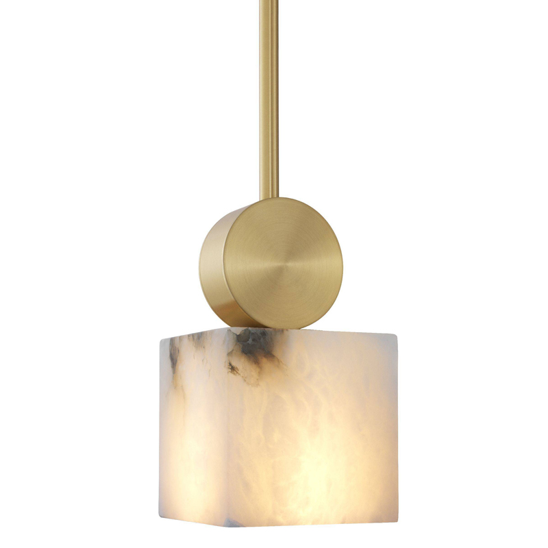 Подвесной светильник Eichholtz Chandelier Etruscan Square Латунь Белый Подвесной светильник Eichholtz Chandelier Etruscan Square Латунь Белый в Костроме | Loft Concept
