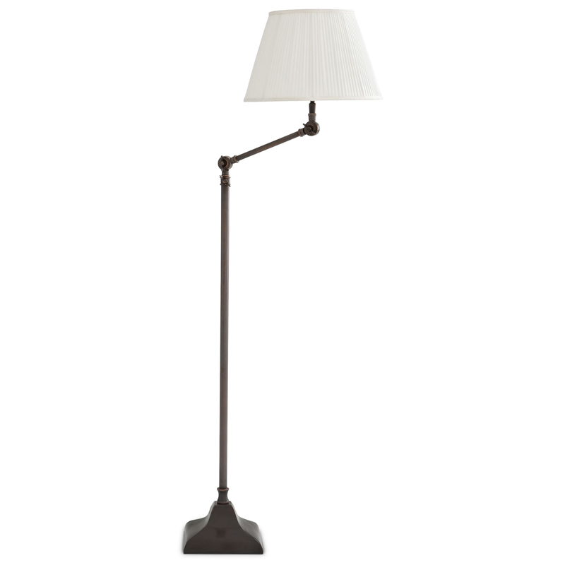 Торшер Eichholtz Floor Lamp Medea Темная бронза Белый Торшер Eichholtz Floor Lamp Medea Темная бронза Белый в Костроме | Loft Concept