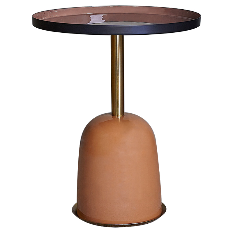 Приставной стол Elmer Side Table Латунь Оранжевый Дымчатая Роза Приставной стол Elmer Side Table Латунь Оранжевый Дымчатая Роза в Костроме | Loft Concept