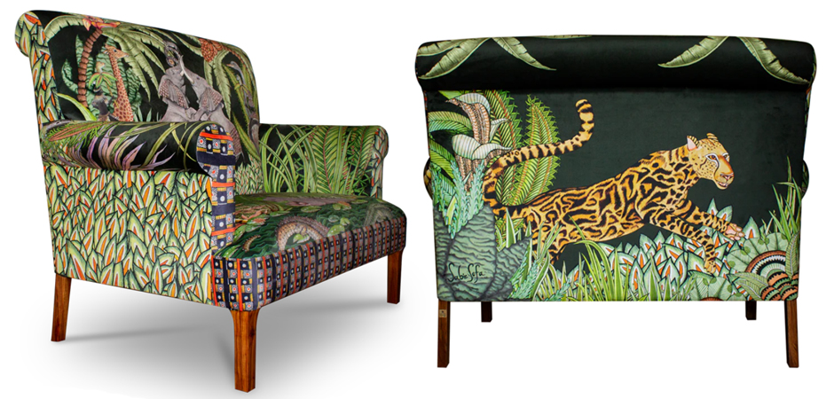Диван Ardmore Design Sabie Sofa in Tanzanite Зеленый Тропический Орнамент Диван Ardmore Design Sabie Sofa in Tanzanite Зеленый Тропический Орнамент - Loft-Concept в Костроме