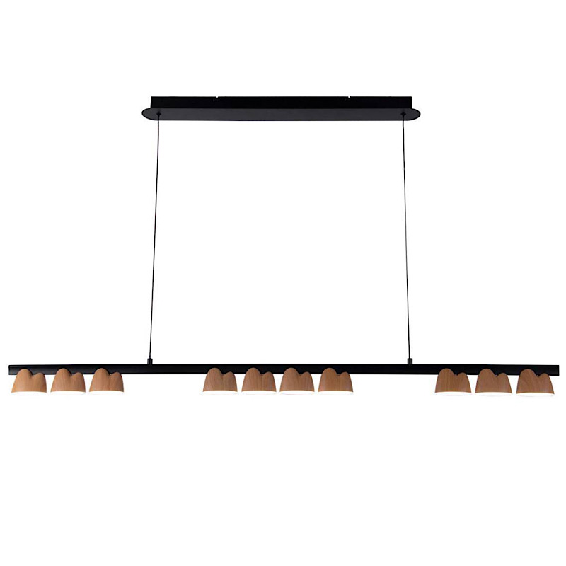 Люстра Collection Wooden Eco Light 135 Черный матовый Прозрачный в Костроме | Loft Concept 