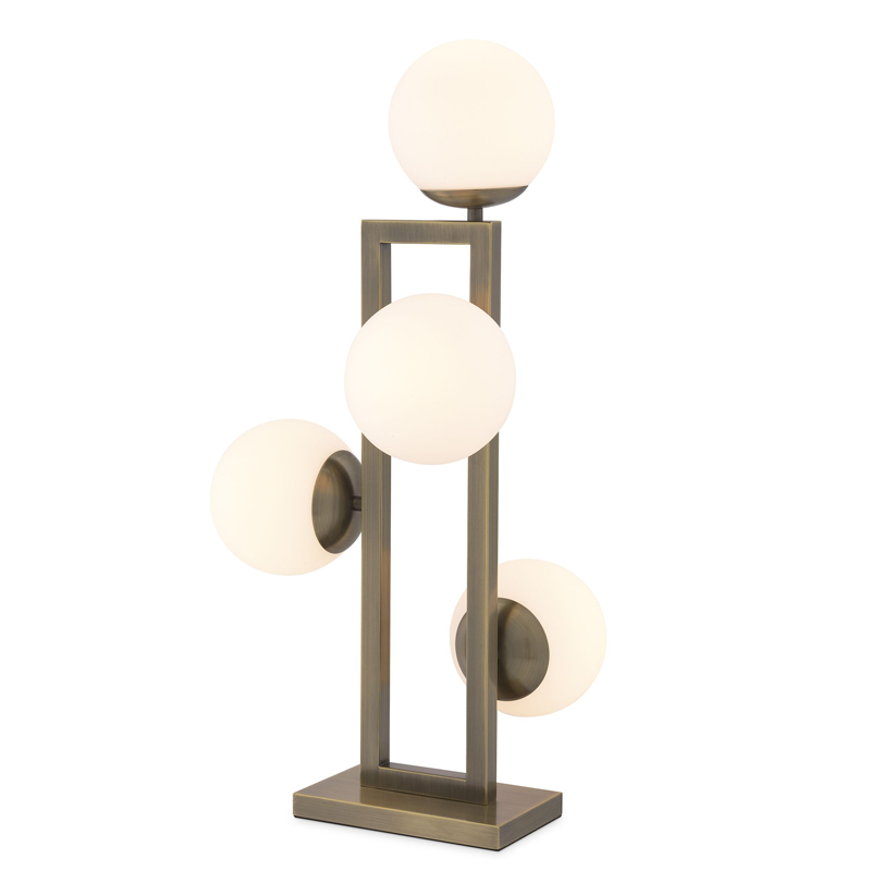 Настольная лампа Eichholtz Table Lamp Pascal brass Латунь Белое матовое стекло Настольная лампа Eichholtz Table Lamp Pascal brass Латунь Белое матовое стекло в Костроме | Loft Concept