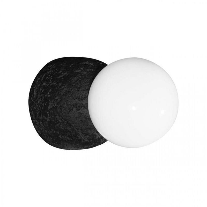 Бра Sea foam Black диаметр 10 Белый Черный Бра Sea foam Black диаметр 10 Белый Черный в Костроме | Loft Concept