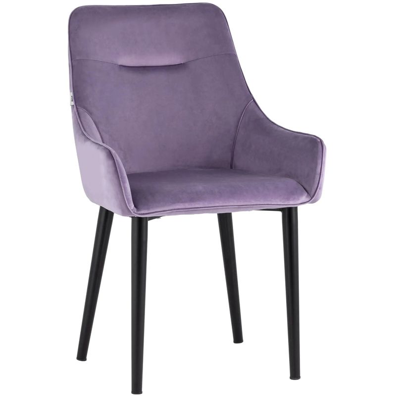 Стул Joan Chair Сиреневый Велюр Сиреневый Черный Стул Joan Chair Сиреневый Велюр Сиреневый Черный в Костроме | Loft Concept
