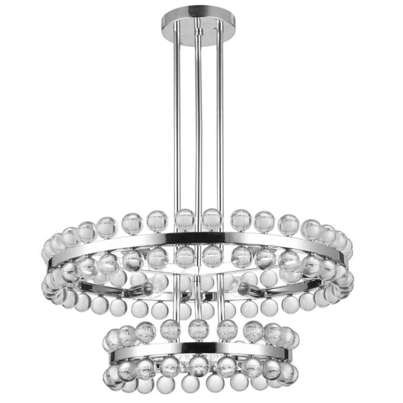 Sacramento Transparent Balls Two Circle Chandelier Хром Прозрачный Sacramento Transparent Balls Two Circle Chandelier Хром Прозрачный в Костроме | Loft Concept