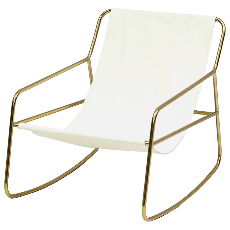 Кресло-качалка Etienne Chair Белый Золотой Кресло-качалка Etienne Chair Белый Золотой в Костроме | Loft Concept