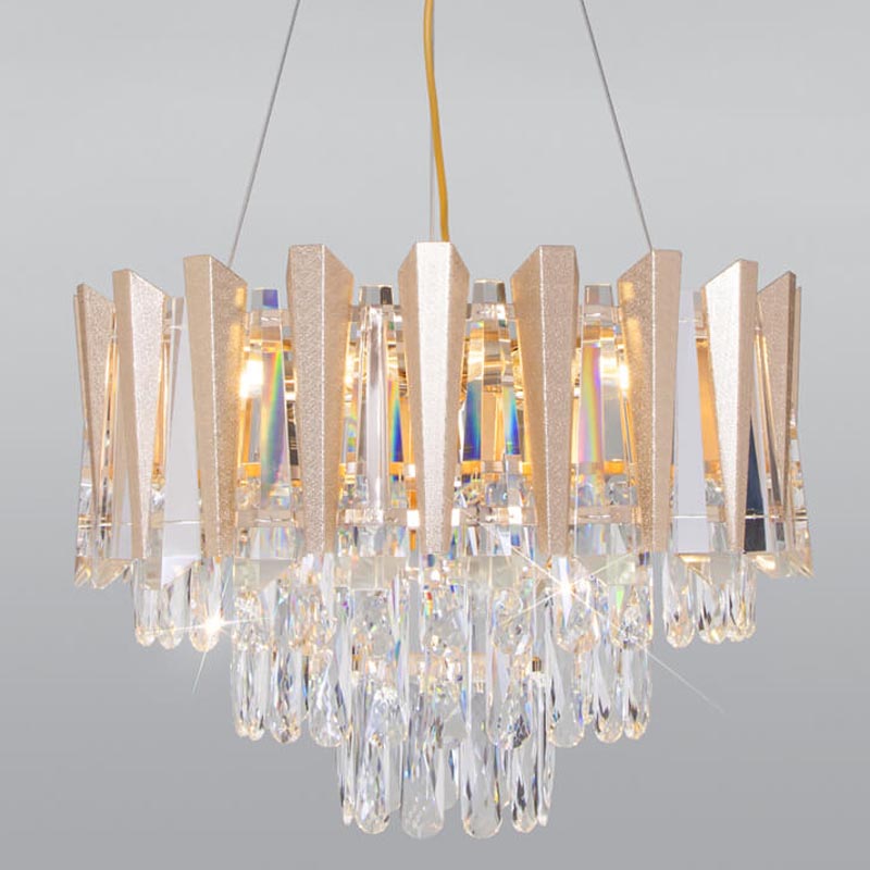 Люстра Crystal Edge Chandelier Прозрачный (Transparent) Золотой Люстра Crystal Edge Chandelier Прозрачный (Transparent) Золотой в Костроме | Loft Concept