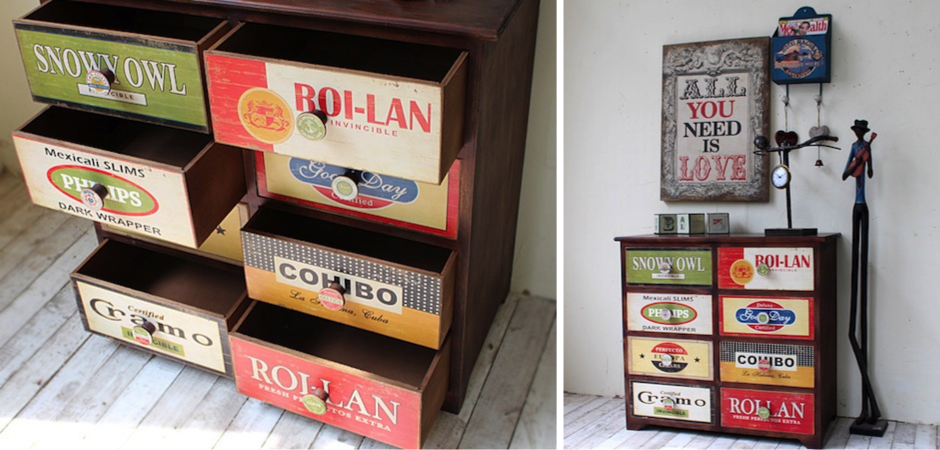 Комод в винтажном стиле с цветными ящиками Hurbor Loft Vintage Комод в винтажном стиле с цветными ящиками Hurbor Loft Vintage - Loft-Concept в Костроме
