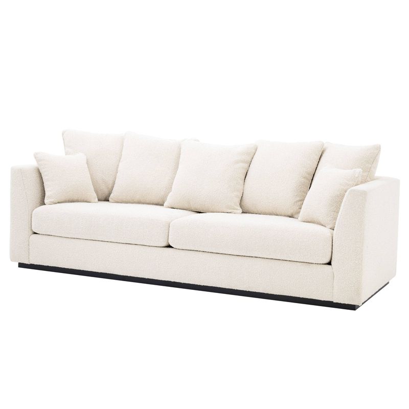 Диван Eichholtz Sofa Taylor boucle cream Кремовый Черный Диван Eichholtz Sofa Taylor boucle cream Кремовый Черный в Костроме | Loft Concept