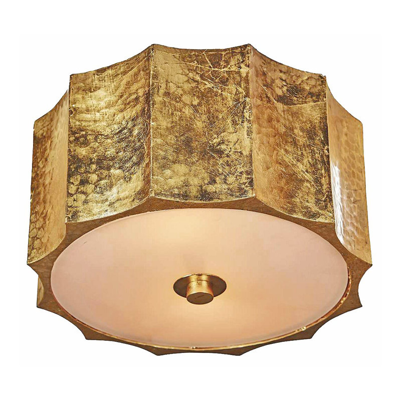 Потолочный светильник Grooved Gold Drum Золотой Потолочный светильник Grooved Gold Drum Золотой в Костроме | Loft Concept