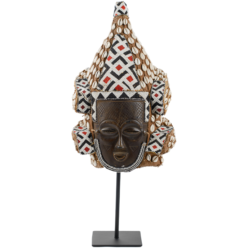 Маска African Mask with Sophisticated headgear Коричневый Мульти Черный Маска African Mask with Sophisticated headgear Коричневый Мульти Черный в Костроме | Loft Concept