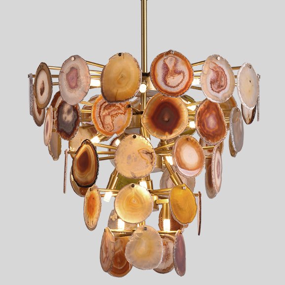 Люстра MARJORIE SKOURAS BEBE CHANDELIER AGATE natural Золотой Люстра MARJORIE SKOURAS BEBE CHANDELIER AGATE natural Золотой в Костроме | Loft Concept