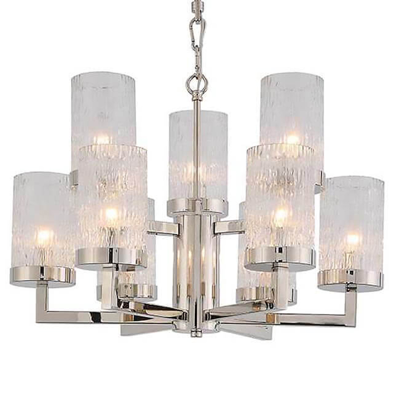 Люстра Kelly Silver Small с Рельефным Стеклом Серебряный Люстра Kelly Silver Small с Рельефным Стеклом Серебряный в Костроме | Loft Concept