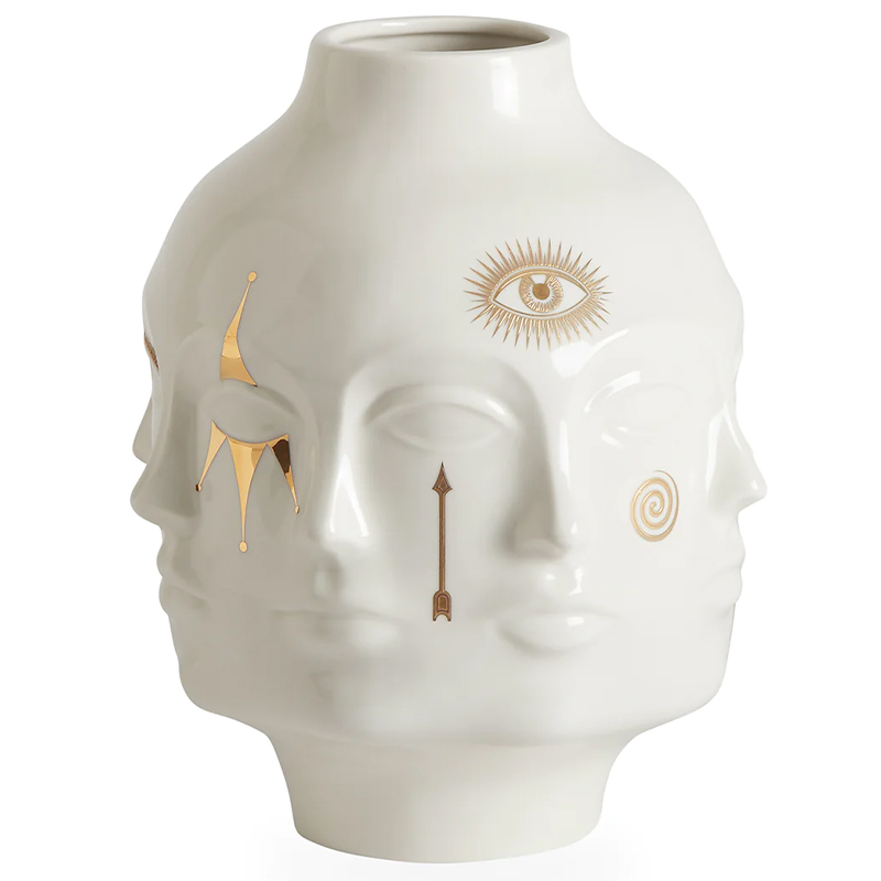 Ваза Jonathan Adler Gilded Dora Maar Large Vase Белый Глянцевое золото Ваза Jonathan Adler Gilded Dora Maar Large Vase Белый Глянцевое золото в Костроме | Loft Concept