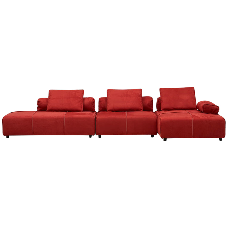 Угловой диван Quinn Red Sofa Красный Угловой диван Quinn Red Sofa Красный в Костроме | Loft Concept