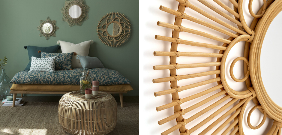 Зеркало Mirror Rattan Round D90 Зеркало Mirror Rattan Round D90 - Loft-Concept в Костроме