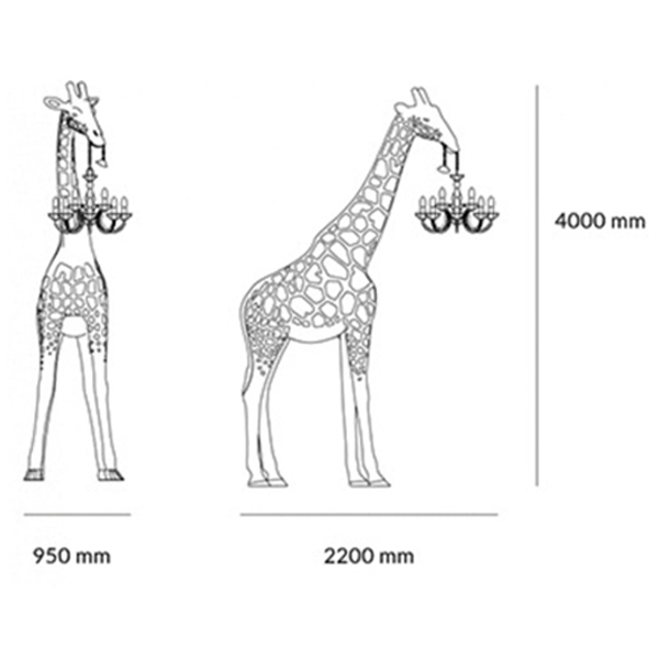 Торшер черный жираф в натуральную величину Giraffe Lamp large size Торшер черный жираф в натуральную величину Giraffe Lamp large size в Костроме