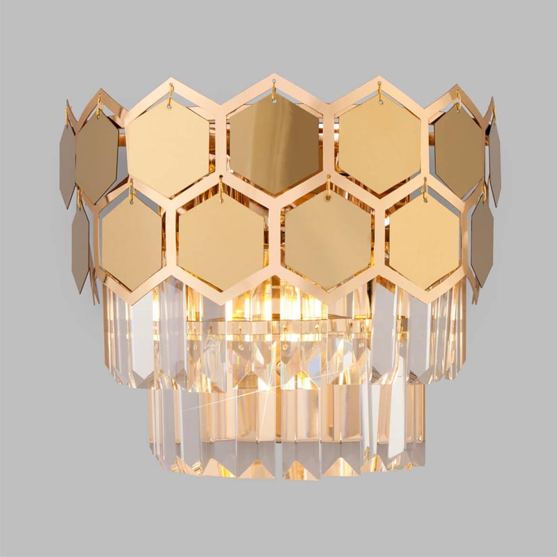 Бра Hanging Hexagon Moira Sconce gold Прозрачный (Transparent) Золотой Бра Hanging Hexagon Moira Sconce gold Прозрачный (Transparent) Золотой в Костроме | Loft Concept