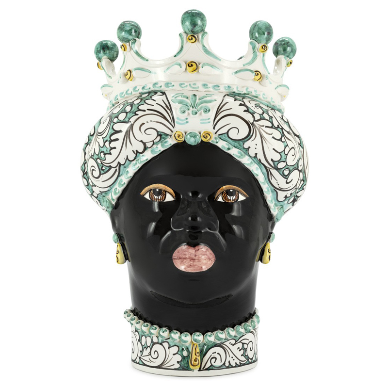 Ваза VASE MORO LADY CROWN turquoise Мульти Ваза VASE MORO LADY CROWN turquoise Мульти в Костроме | Loft Concept