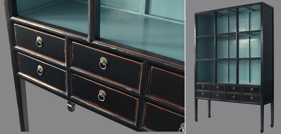Стеллаж Сhinoise black and blue Стеллаж Сhinoise black and blue - Loft-Concept в Костроме