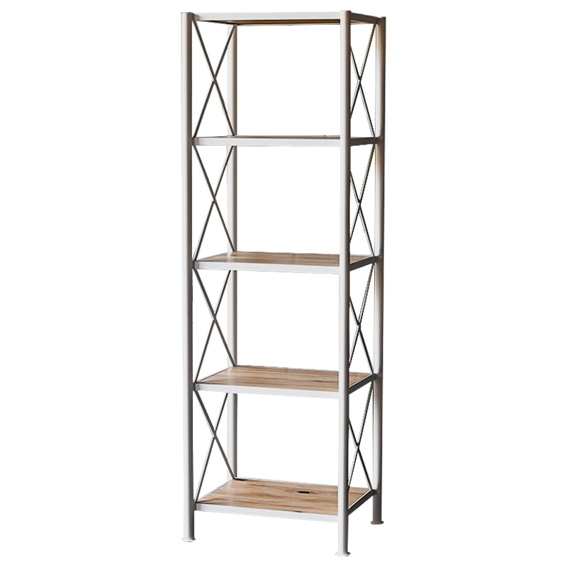 Стеллаж Pheobe White Industrial Metal Rust Rack Белый Древесина Стеллаж Pheobe White Industrial Metal Rust Rack Белый Древесина в Костроме | Loft Concept