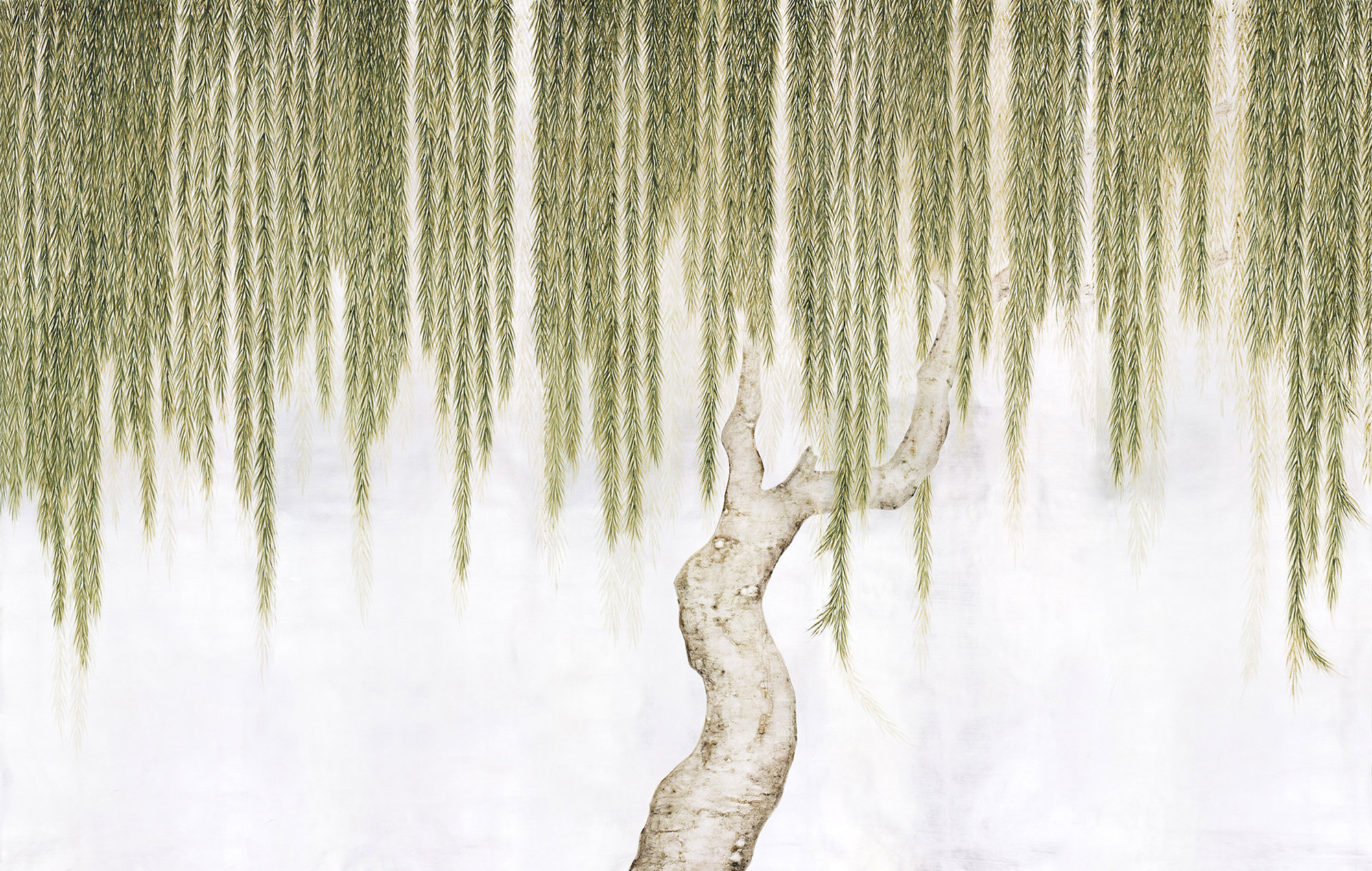 Обои ручная роспись Willow Original colourway on Tarnished Silver gilded paper Обои ручная роспись Willow Original colourway on Tarnished Silver gilded paper - постер Loft-Concept в Костроме