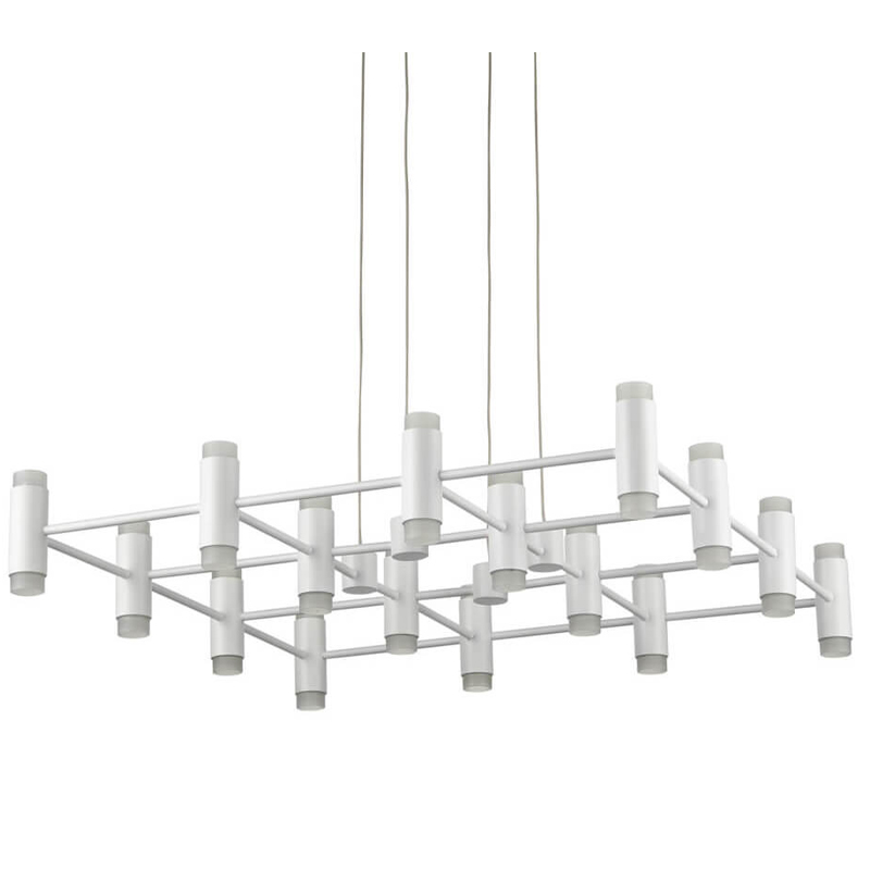 Люстра Rigor & Conciseness Lighting Round Plafond White Белый в Костроме | Loft Concept 
