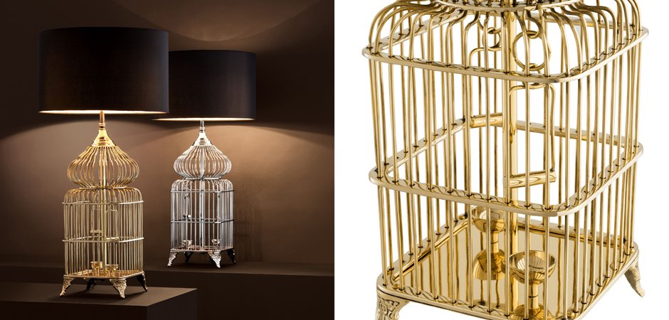 Настольная лампа Eichholtz Table Lamp La Cage Brass - Loft-Concept в Костроме