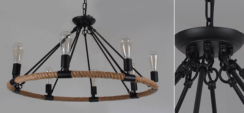 Люстра Round Tube Loft Rope Light Люстра Round Tube Loft Rope Light - Loft-Concept в Костроме
