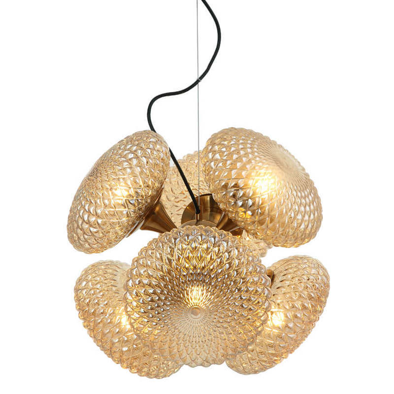 Люстра Glass Solar Balloon bronze 6 Бронза Прозрачный желтый Люстра Glass Solar Balloon bronze 6 Бронза Прозрачный желтый в Костроме | Loft Concept