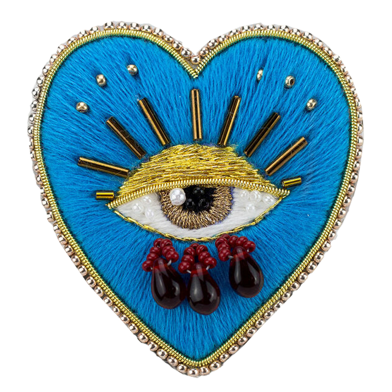Авторская Брошь Синее Сердце Королевы Brooch Blue Heart Queen Синий Авторская Брошь Синее Сердце Королевы Brooch Blue Heart Queen Синий в Костроме | Loft Concept