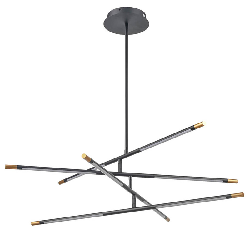 Люстра Drawing Line Gold Black Золотой Черный Люстра Drawing Line Gold Black Золотой Черный в Костроме | Loft Concept