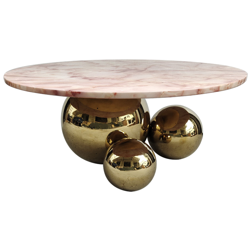 Кофейный стол Ball Metal Gold Coffee Table Золотой Дымчатая Роза Кофейный стол Ball Metal Gold Coffee Table Золотой Дымчатая Роза в Костроме | Loft Concept