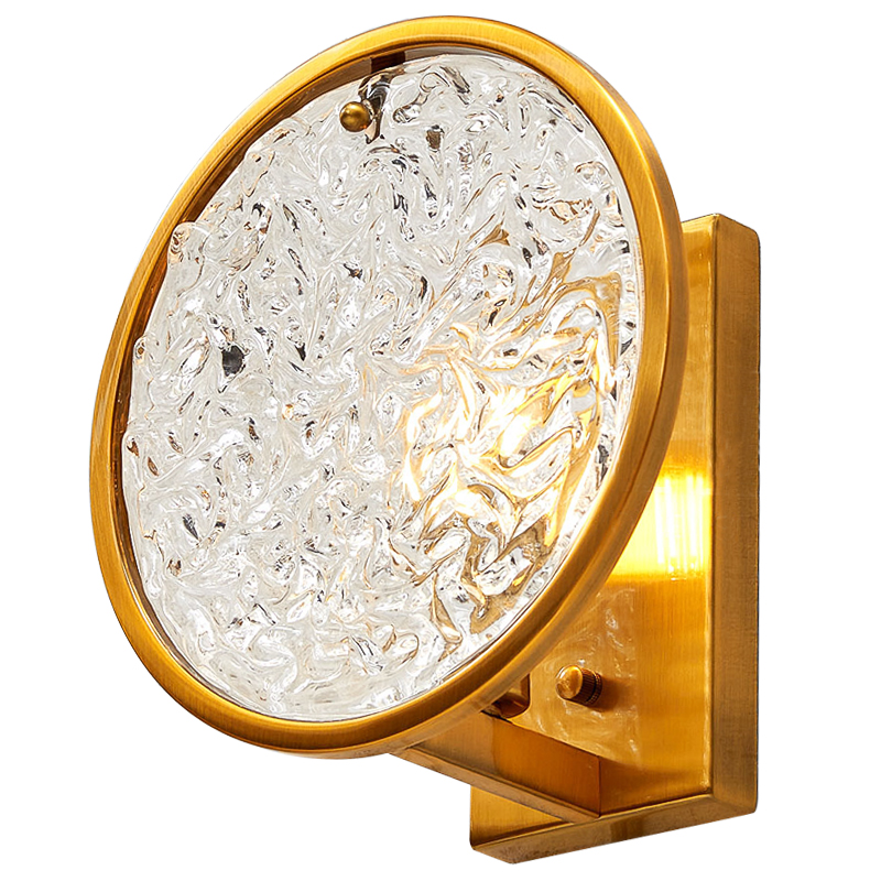 Бра Geraldine Glass Sconce Прозрачное Стекло Латунь Бра Geraldine Glass Sconce Прозрачное Стекло Латунь в Костроме | Loft Concept