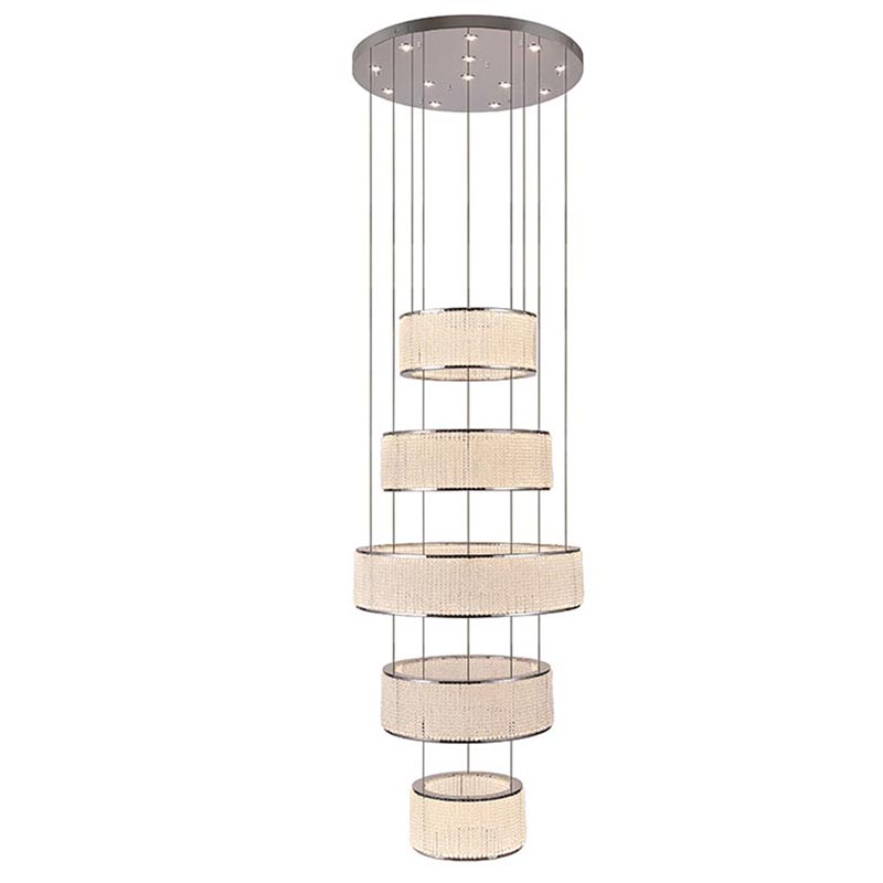 Люстра Crystal Shine Naomi 5 rings Chandelier Хром Прозрачный (Transparent) Люстра Crystal Shine Naomi 5 rings Chandelier Хром Прозрачный (Transparent) в Костроме | Loft Concept