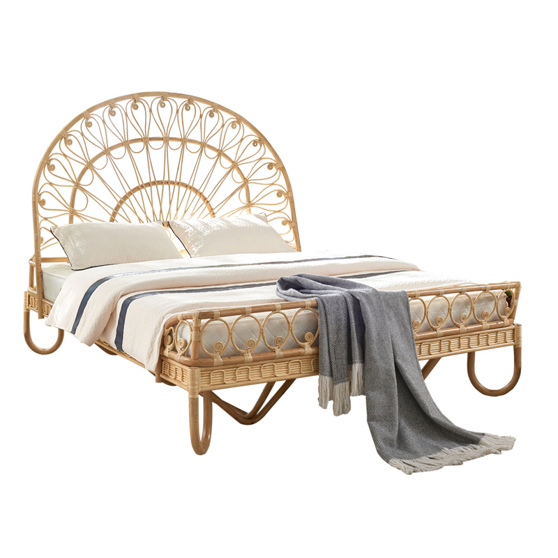 Кровать Boho Wicker Bed Древесина Кровать Boho Wicker Bed Древесина в Костроме | Loft Concept
