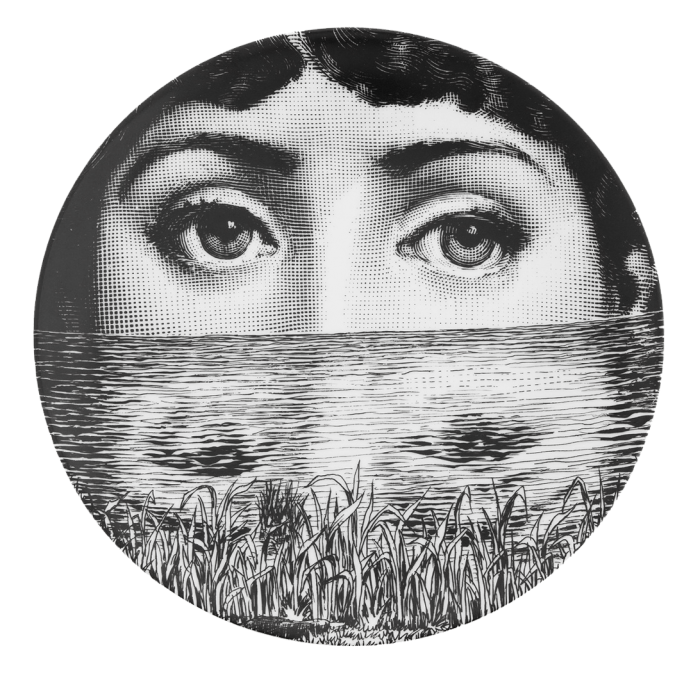 Декоративная тарелка Fornasetti 089 Черный Декоративная тарелка Fornasetti 089 Черный в Костроме | Loft Concept