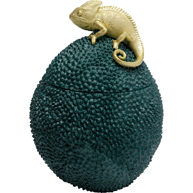 Шкатулка Lizard on tropical fruit Зеленый Золотой Шкатулка Lizard on tropical fruit Зеленый Золотой в Костроме | Loft Concept
