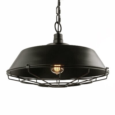 Люстра Dark Cage Pendant Черный Искусственная бурая ржавчина Люстра Dark Cage Pendant Черный Искусственная бурая ржавчина в Костроме | Loft Concept