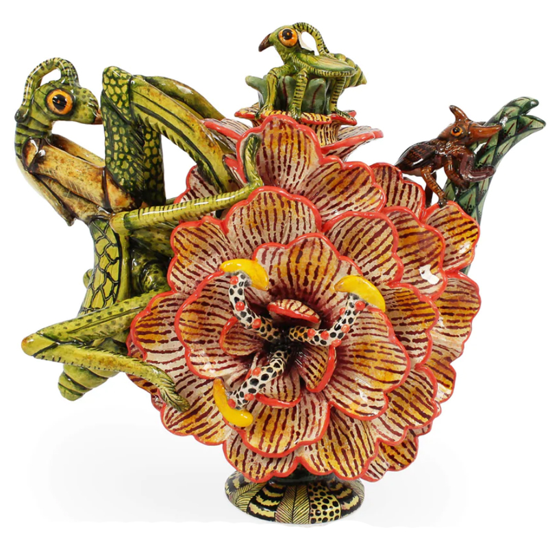 Чайник Богомол и Тропический Цветок Praying Mantis Teapot Оранжевый Зеленый Чайник Богомол и Тропический Цветок Praying Mantis Teapot Оранжевый Зеленый в Костроме | Loft Concept
