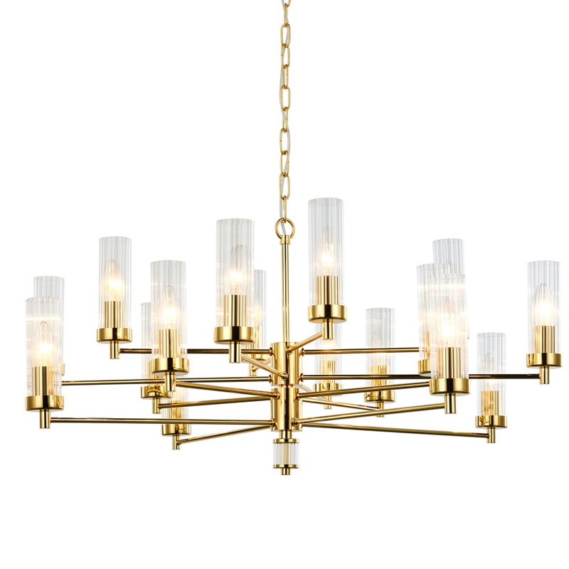 Люстра Jeanette Chandelier Gold 85 Глянцевое золото Прозрачный Люстра Jeanette Chandelier Gold 85 Глянцевое золото Прозрачный в Костроме | Loft Concept