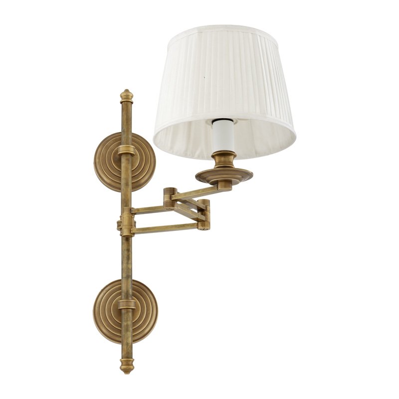 Бра Wall Lamp Favonius Brass Латунь Белый Бра Wall Lamp Favonius Brass Латунь Белый в Костроме | Loft Concept