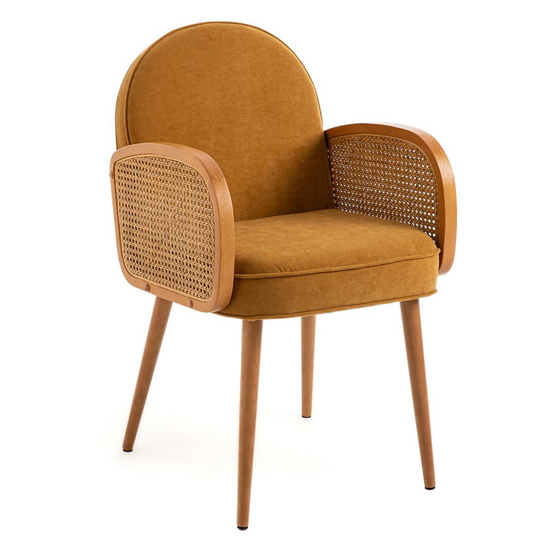 Стул Morten Wicker Mustard Chair Горчичный Стул Morten Wicker Mustard Chair Горчичный в Костроме | Loft Concept