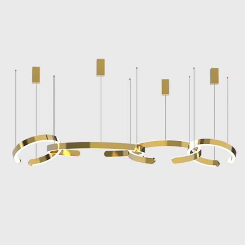 Люстра 4 горизонтальных кольца 4 Horizontal Rings Золотой Люстра 4 горизонтальных кольца 4 Horizontal Rings Золотой в Костроме | Loft Concept