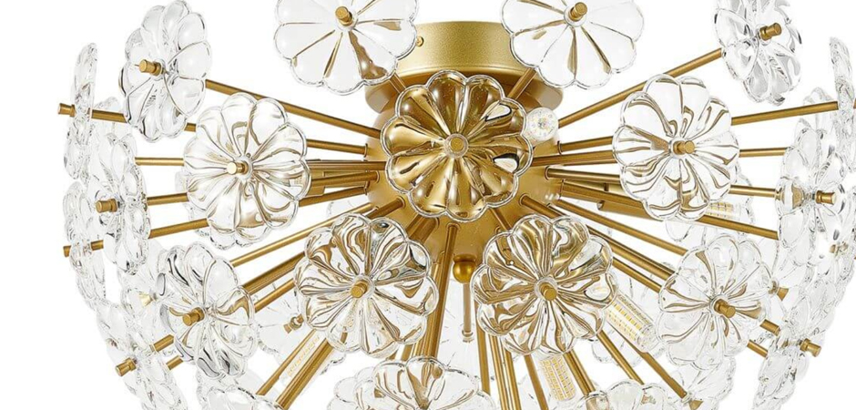 Потолочный Светильник Glass Flowers Sputnik Ceiling Потолочный Светильник Glass Flowers Sputnik Ceiling - Loft-Concept в Костроме