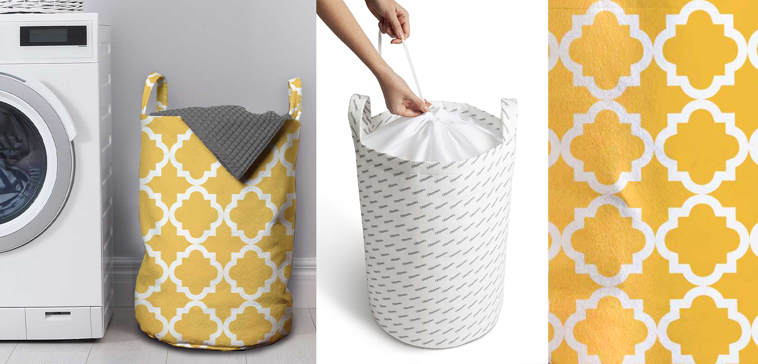 Корзина Yellow Ornament Basket - фото