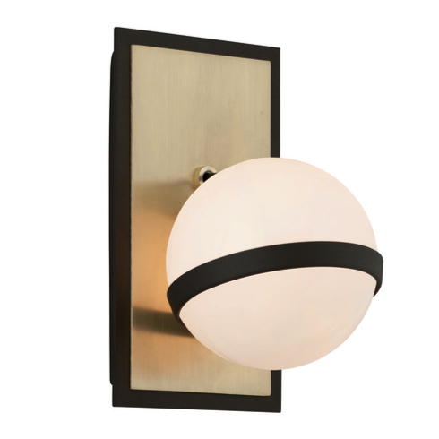 Бра Troy Lighting Ace Wall Sconce Латунь Черный Молочный Бра Troy Lighting Ace Wall Sconce Латунь Черный Молочный в Костроме | Loft Concept
